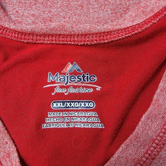 Majestic San Francisco 49ers Womens XXL Shirt Red Gold V-neck Football NFL - Picture 3 of 10